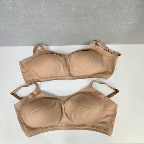 Warners ALL YOU NEED RM3911A Wire Free Molded Sewn In Cup Bra's Beige Nude 2XL - Picture 1 of 9